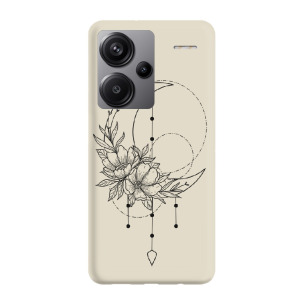 Flower moon - Redmi Note 13 Pro PLUS 5G Etui beżowe z nadrukiem