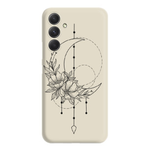 Flower moon - Galaxy A34 5G Etui beżowe z nadrukiem