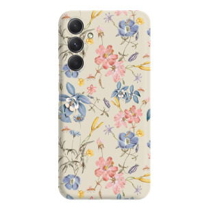 Kolorowe kwiaty - Galaxy A55 5G Etui beżowe z nadrukiem