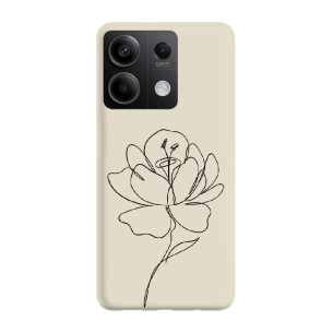 Róża minimal 2 - Redmi Note 13 5G Etui beżowe z nadrukiem
