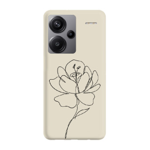 Róża minimal 2 - Redmi Note 13 Pro PLUS 5G Etui beżowe z nadrukiem