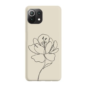 Róża minimal 2 - Xiaomi Mi 11 Lite 5G Etui beżowe z nadrukiem
