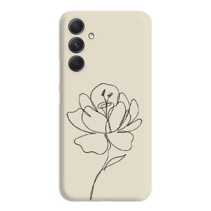 Róża minimal 2 - Galaxy A55 5G Etui beżowe z nadrukiem