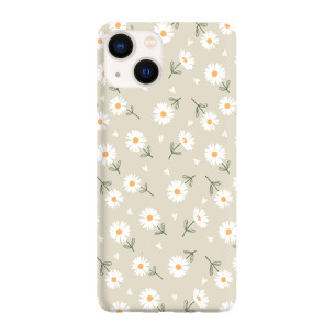 Kwiatki stokrotki białe  - iPhone 13 mini Etui beżowe z nadrukiem