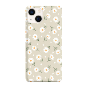 Kwiatki stokrotki białe  - iPhone 14 Etui beżowe z nadrukiem
